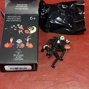 Loungefly Black Jack Skellington Scented Mystery Pin with Orange Pumpkin